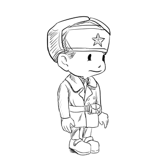 手绘冬装图片大全