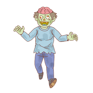 万圣节丧尸手绘卡通20