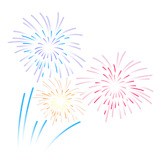 特卖活动烟花插画