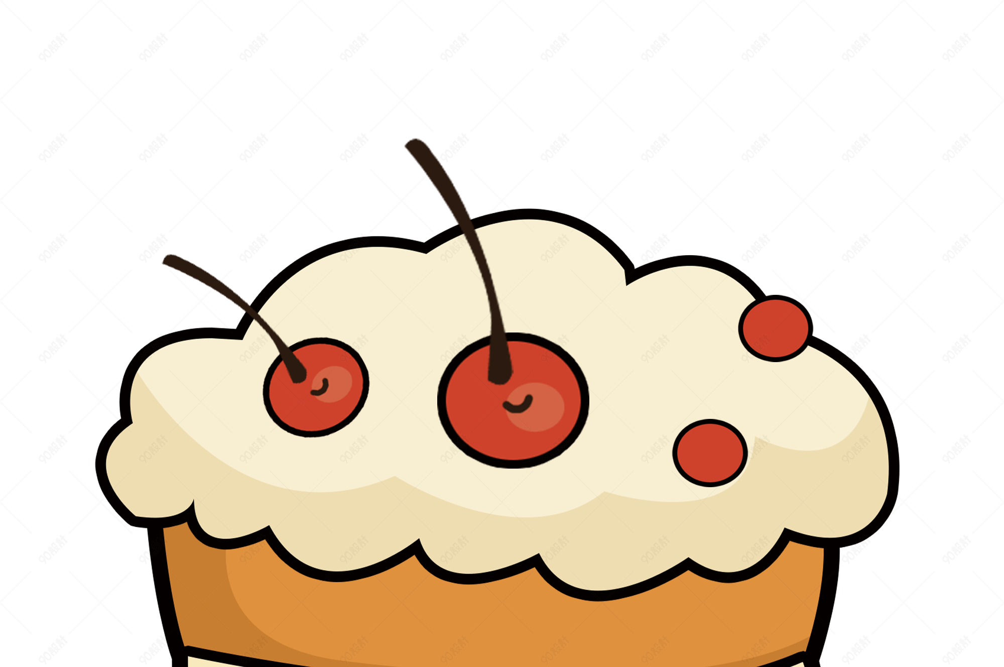 手绘餐饮食物甜点装饰素材