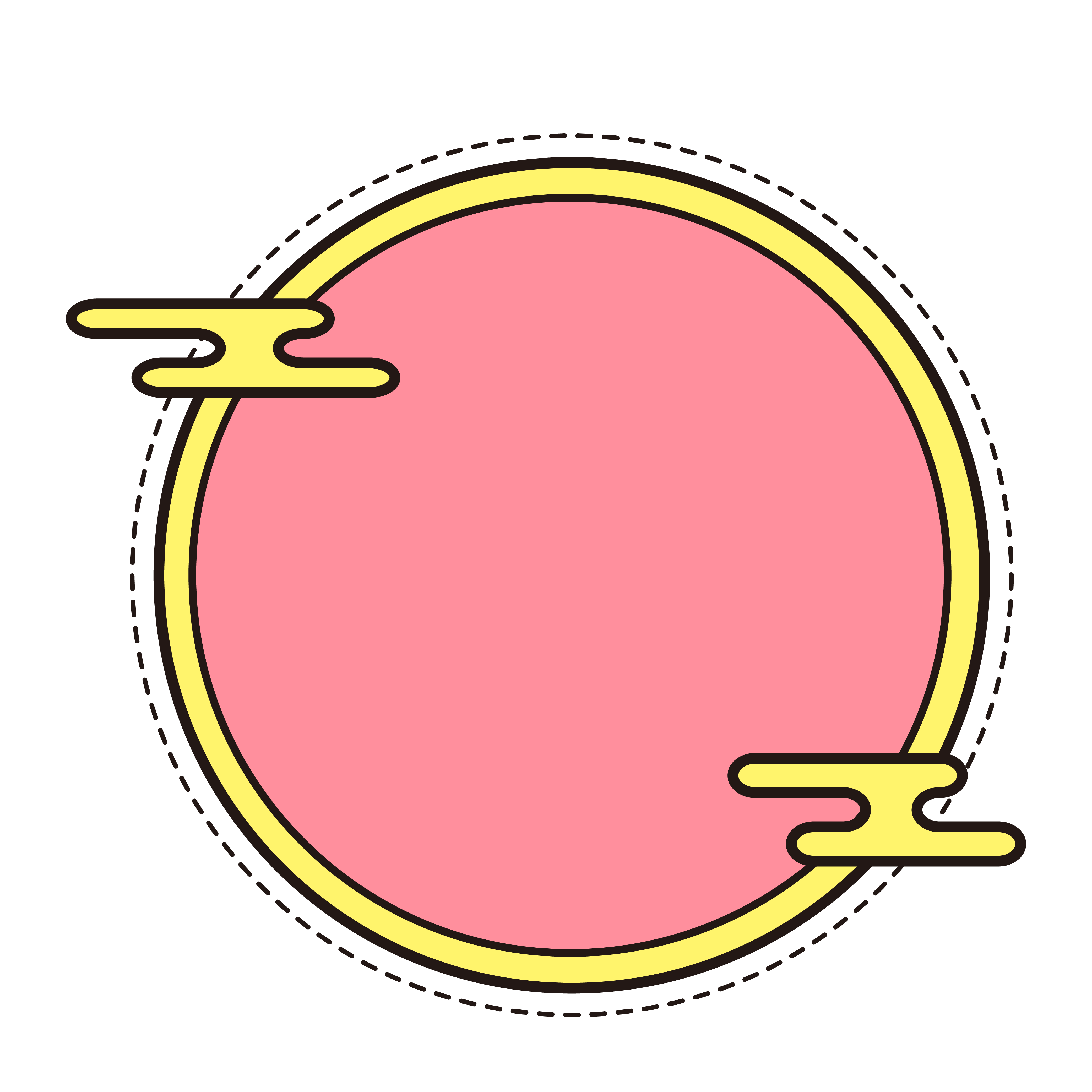 中秋节边框标签矢量粉色中秋节简约边框