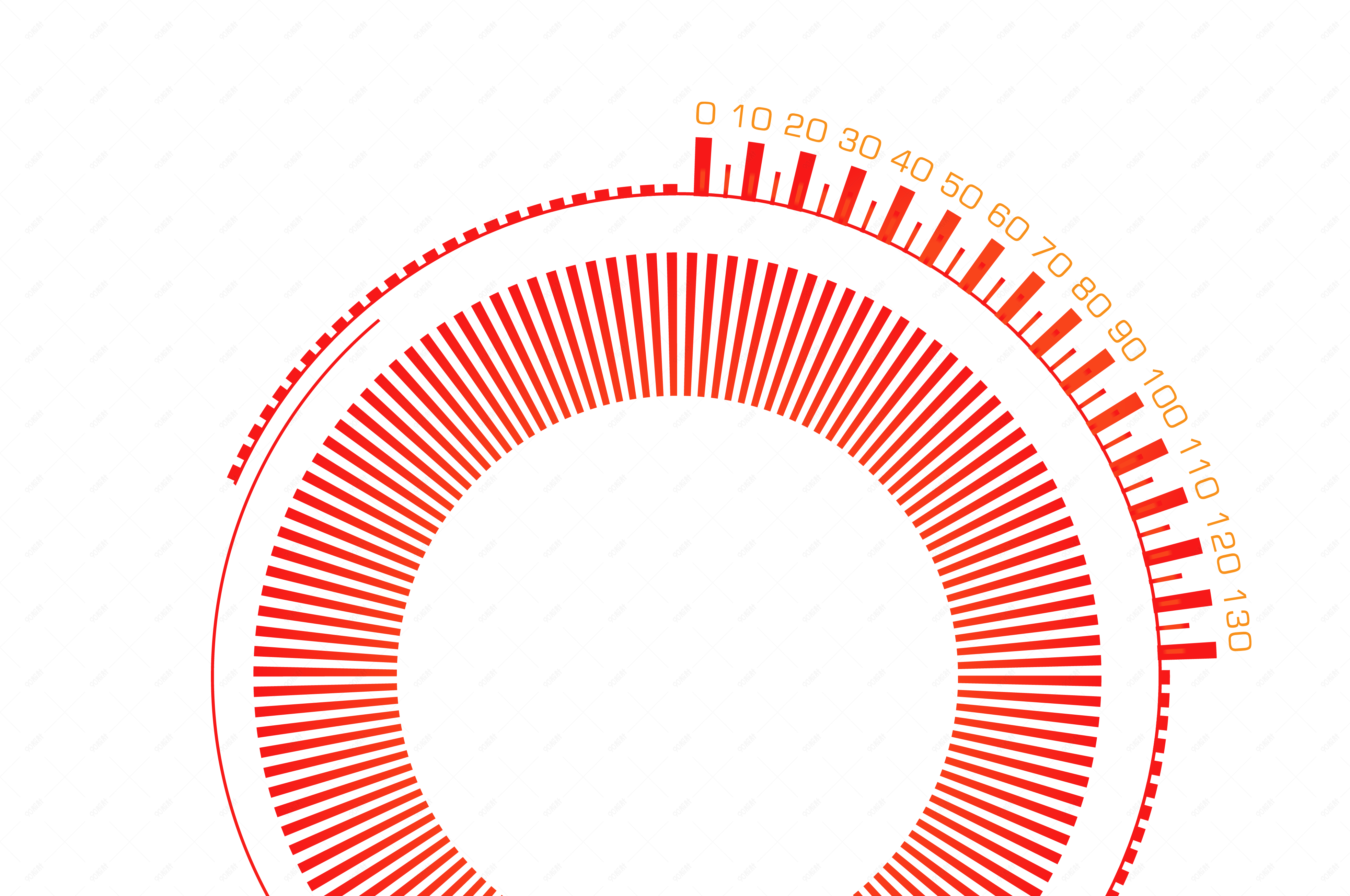 科技感刻度装饰数字矢量图【免抠元素png】-90设计网