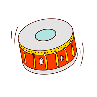 手绘打鼓图片大全