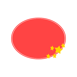 国庆节红色五星边框