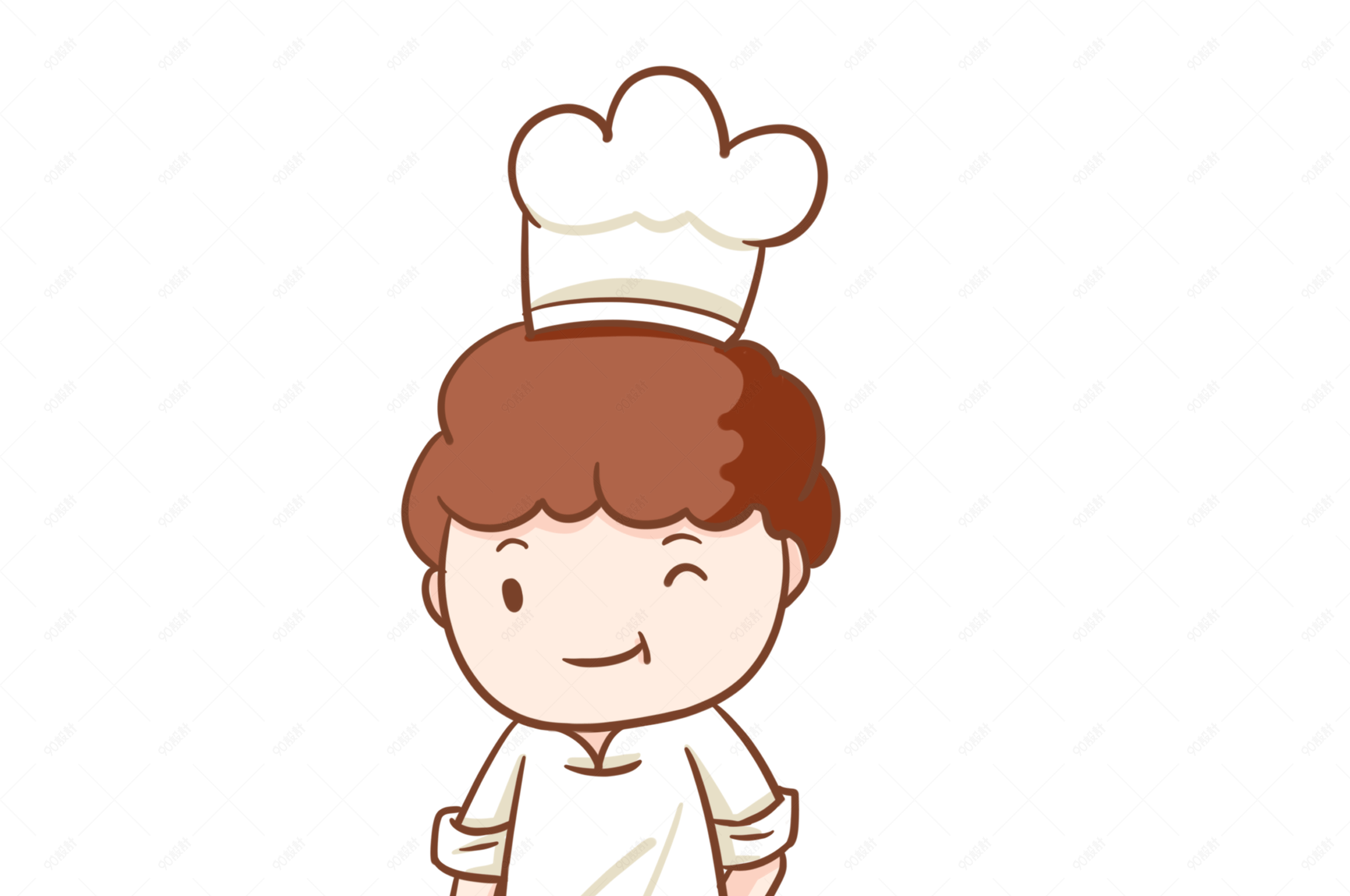 厨师西餐美食插画