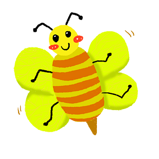 蜜蜂采蜜手绘插画