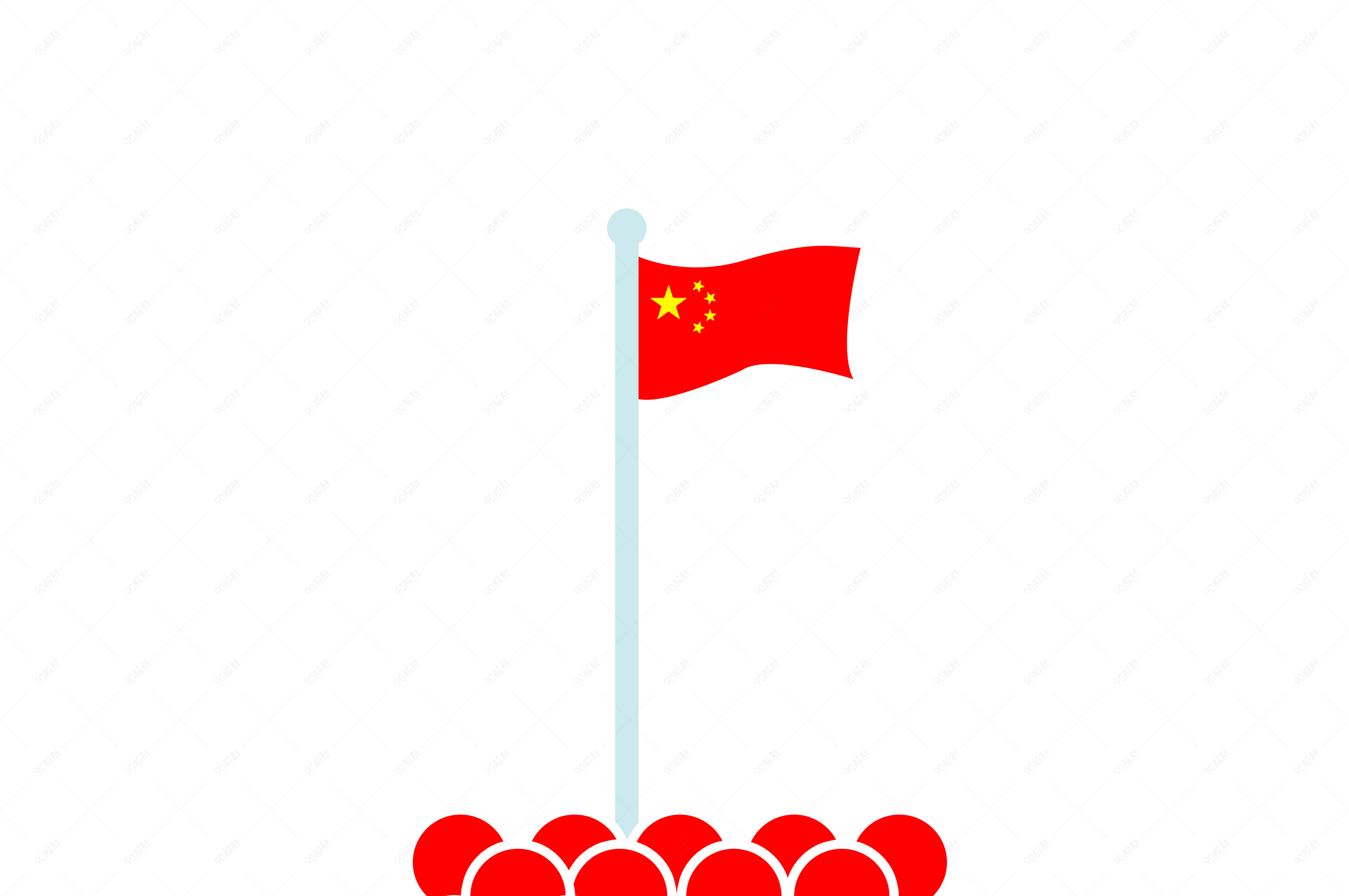 国庆节简笔画升旗仪式