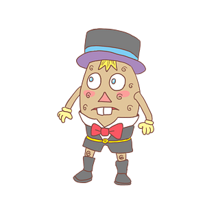 万圣节土豆先生手绘卡通