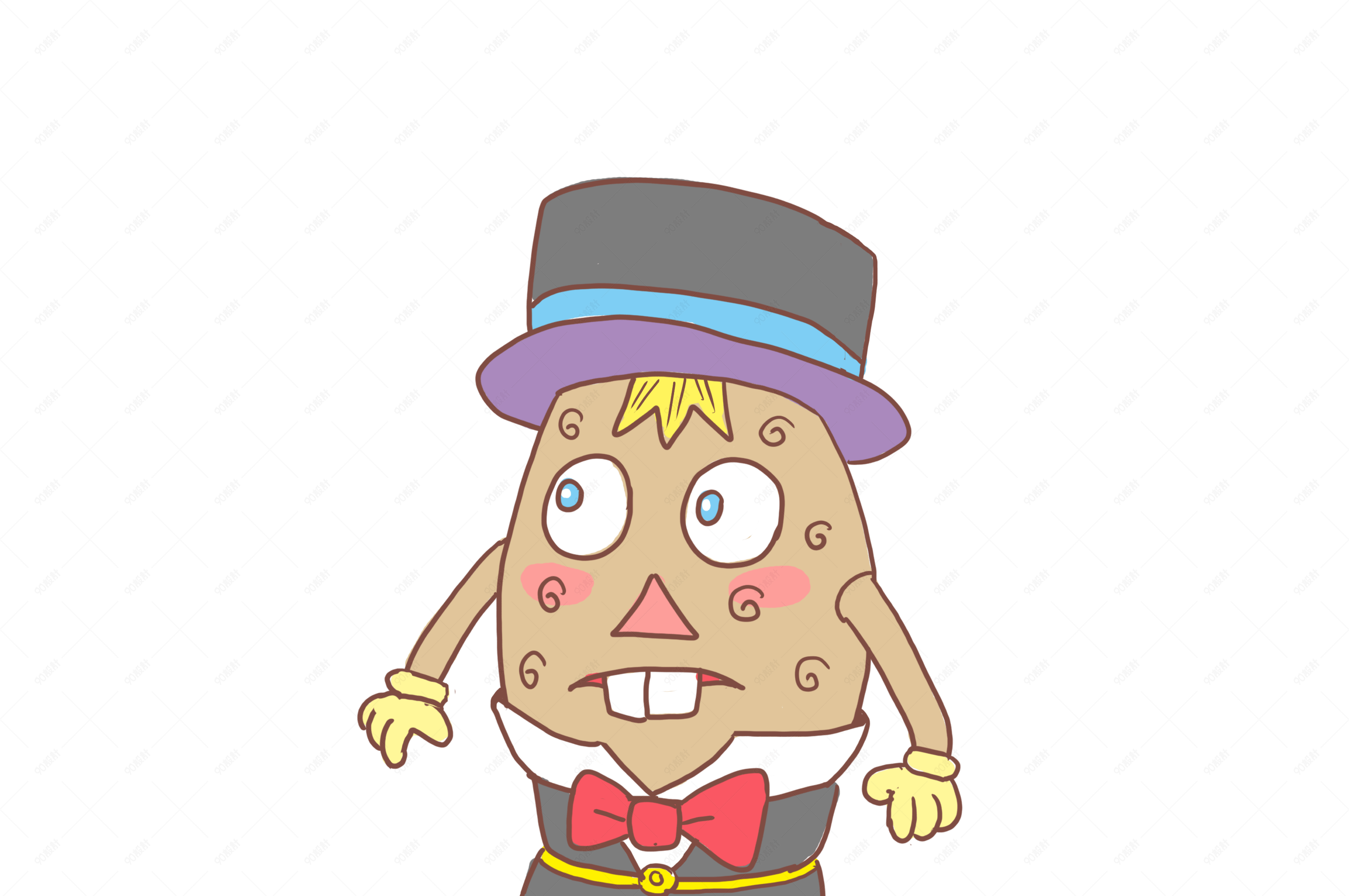 万圣节土豆先生手绘卡通