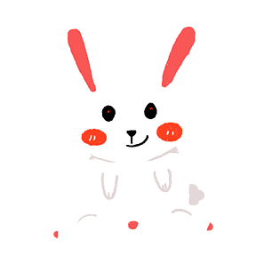 小兔子手绘卡通插画