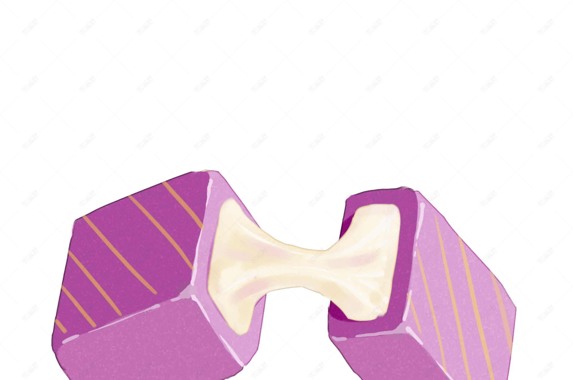 紫薯糕麻薯手绘插画