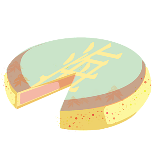 海字大饼手绘插画