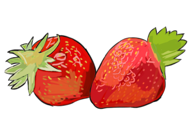 手绘美味水果草莓插画
