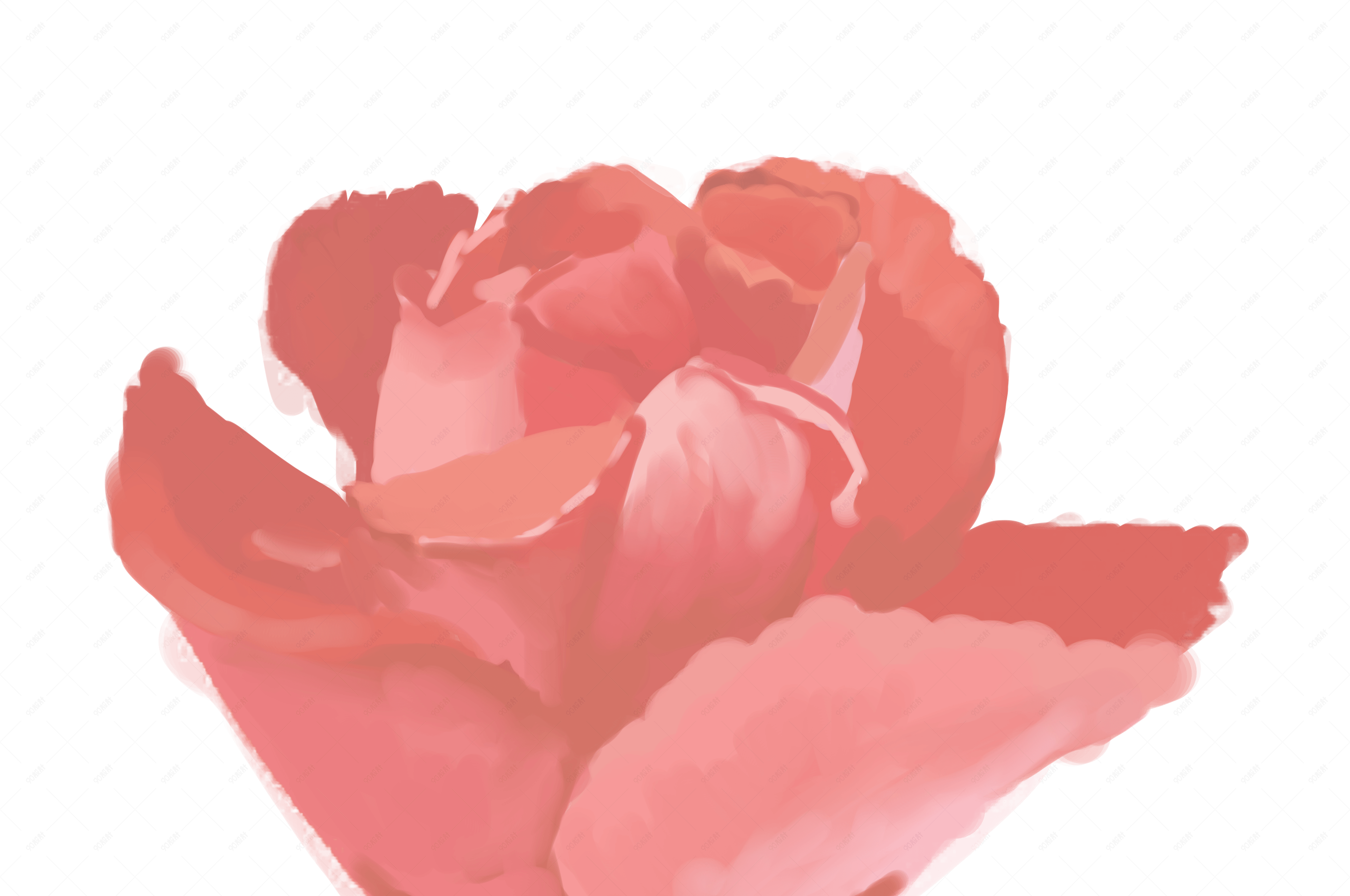 花开花瓣插画矢量图