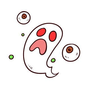 万圣节手绘幽灵装饰图案