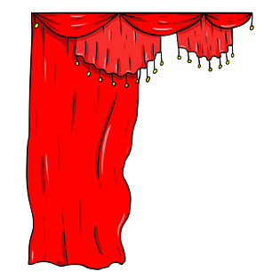 红色帘子图片大全
