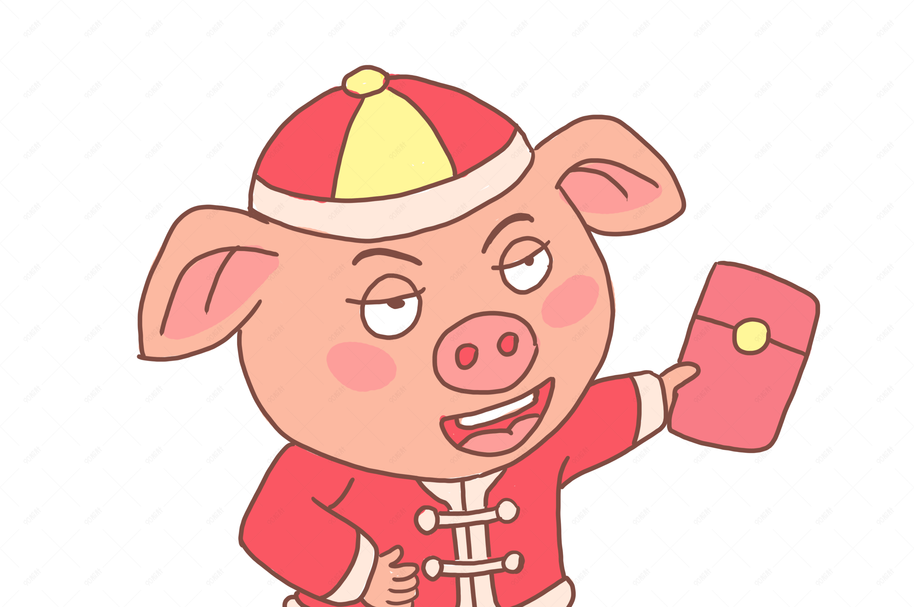 猪年2019年卡通手绘小猪发红包