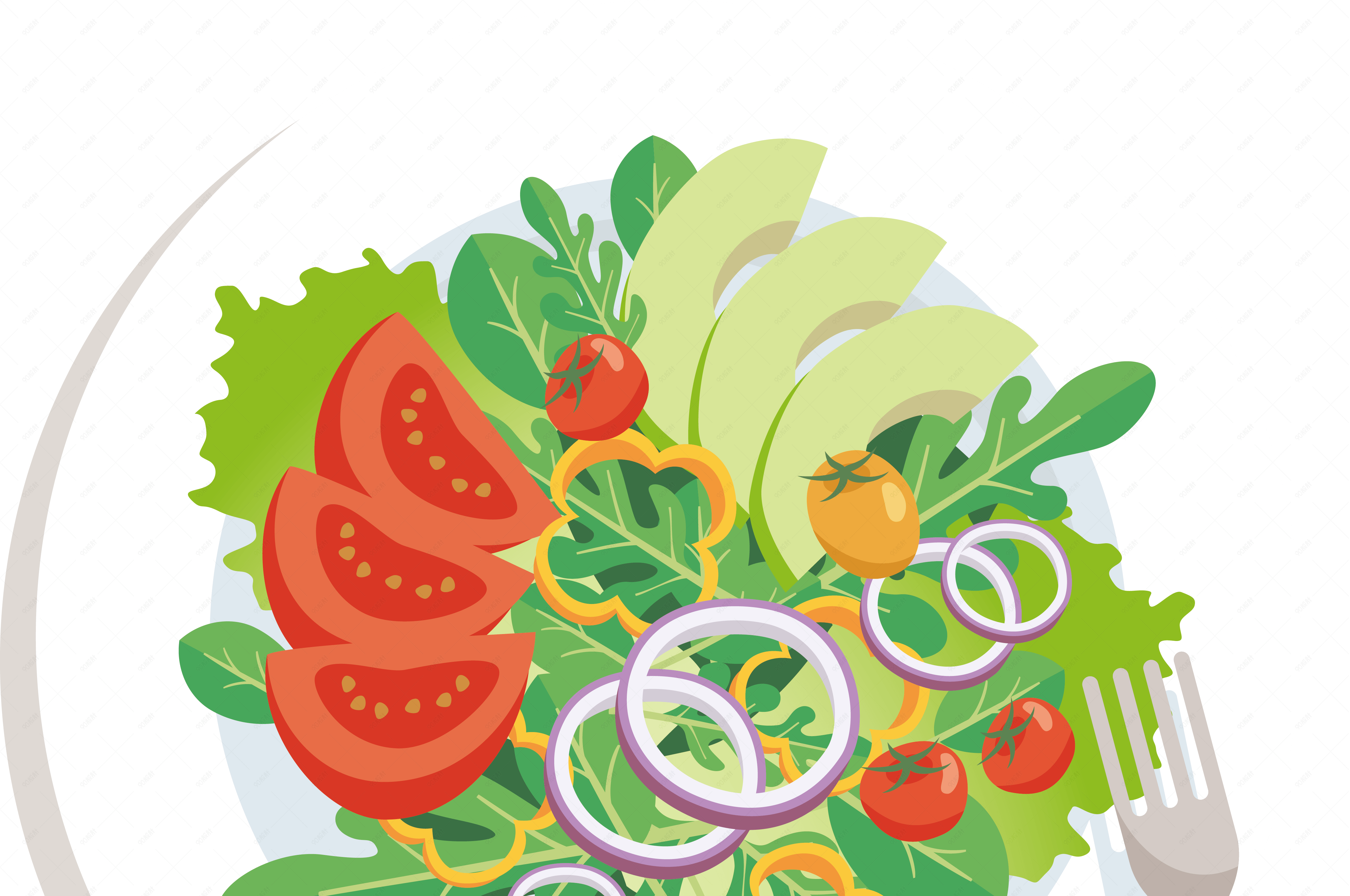 西式美食蔬菜沙拉