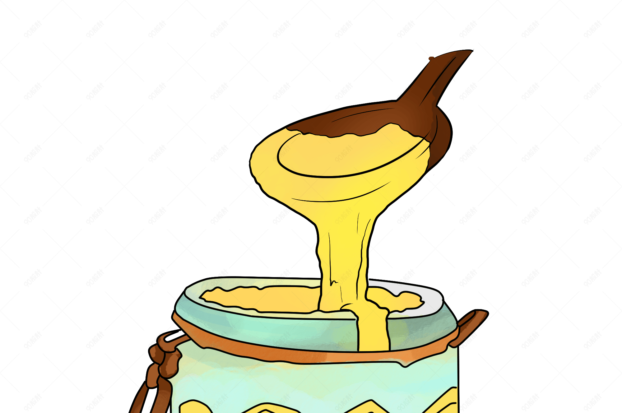 蜂蜜瓶装蜂蜜插画