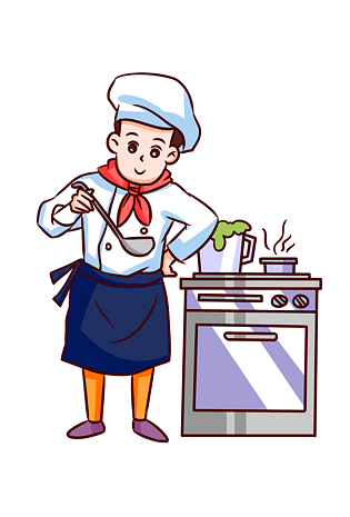 烹饪大厨品尝插画