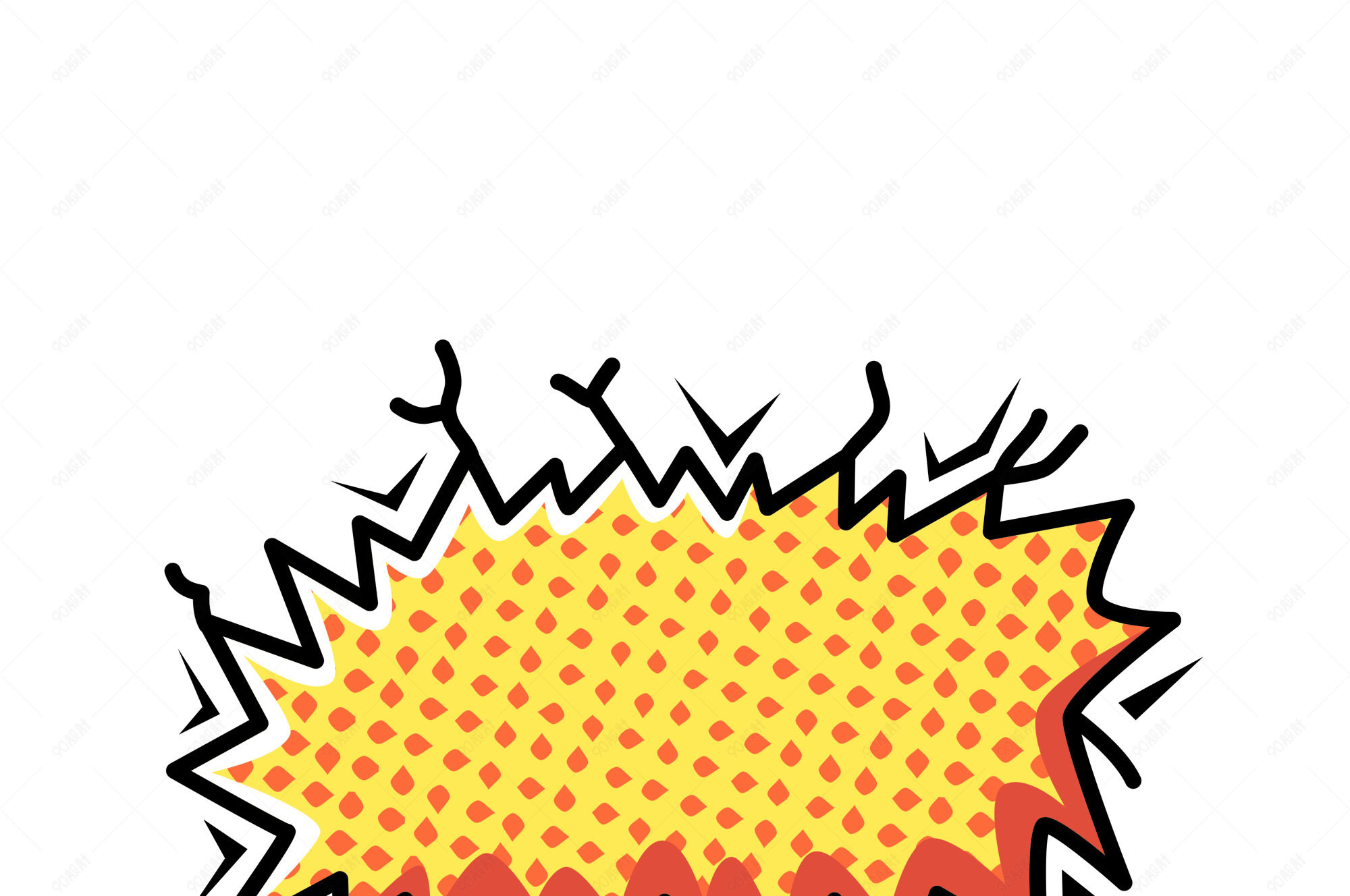 卡通波普风格裂纹个性图案