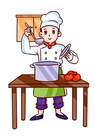 站立形象pngpsd2000*2000大厨烹饪餐饮店炒菜男厨师pngpsd2000*200