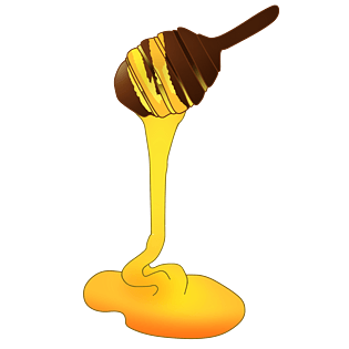 蜂蜜搅棍蜂蜜插画