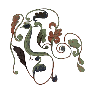 图腾植物花纹图案插画