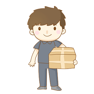 快递员免抠png素材电脑端 手机端双十一电商购物满满的购物车卡通手绘