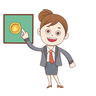 白领会议分析金币插画