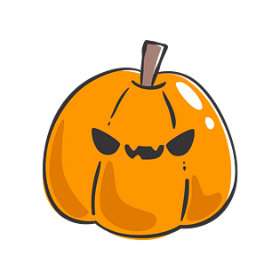 万圣节手绘南瓜装饰免扣素材