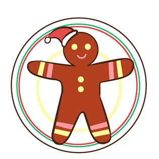 圣诞人形饼干插画pngpsd2000*2000圣诞节饼干小人插画pngpsd2000*2000