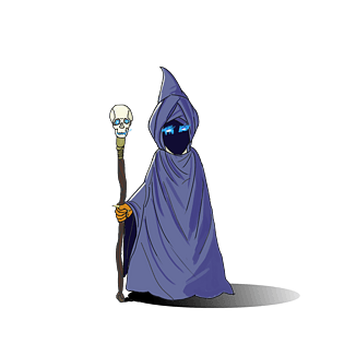 万圣节主题老鬼装扮插画