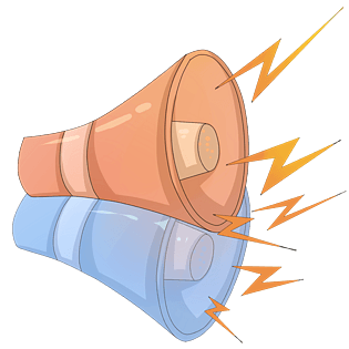 促销特卖喇叭插画