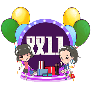 手绘卡通双11疯狂买买买