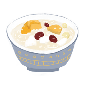 当地特色食物五味粥手绘