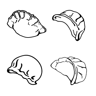 冬至 饺子 矢量图 简笔画