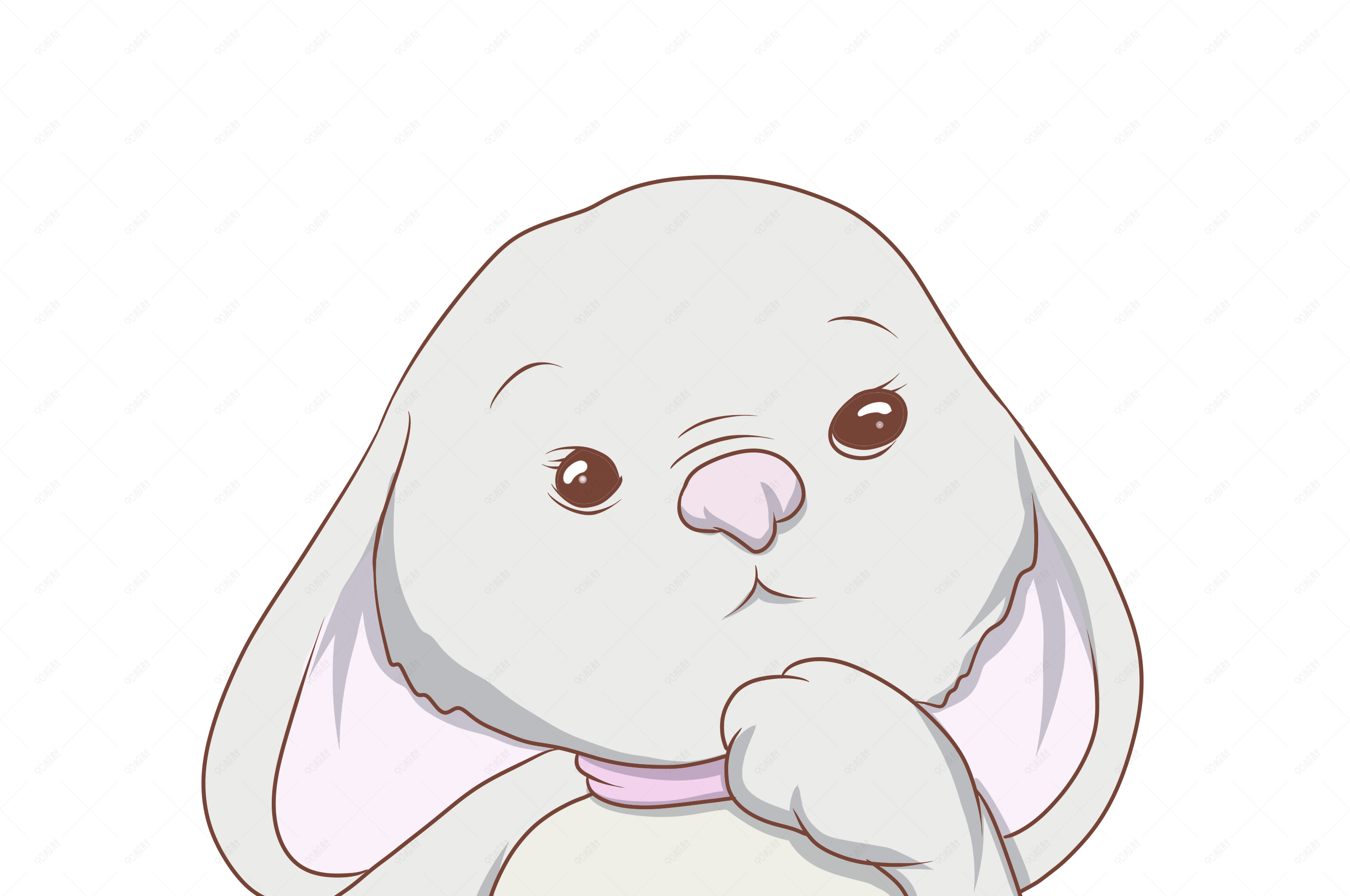 可爱呆萌小动物插画