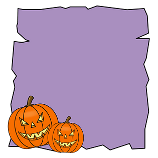 万圣节南瓜灯边框插画