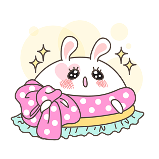 卡通手绘可爱萌萌哒兔子蝴蝶结