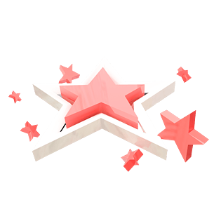 c4d可爱星星粉色星星装饰悬浮