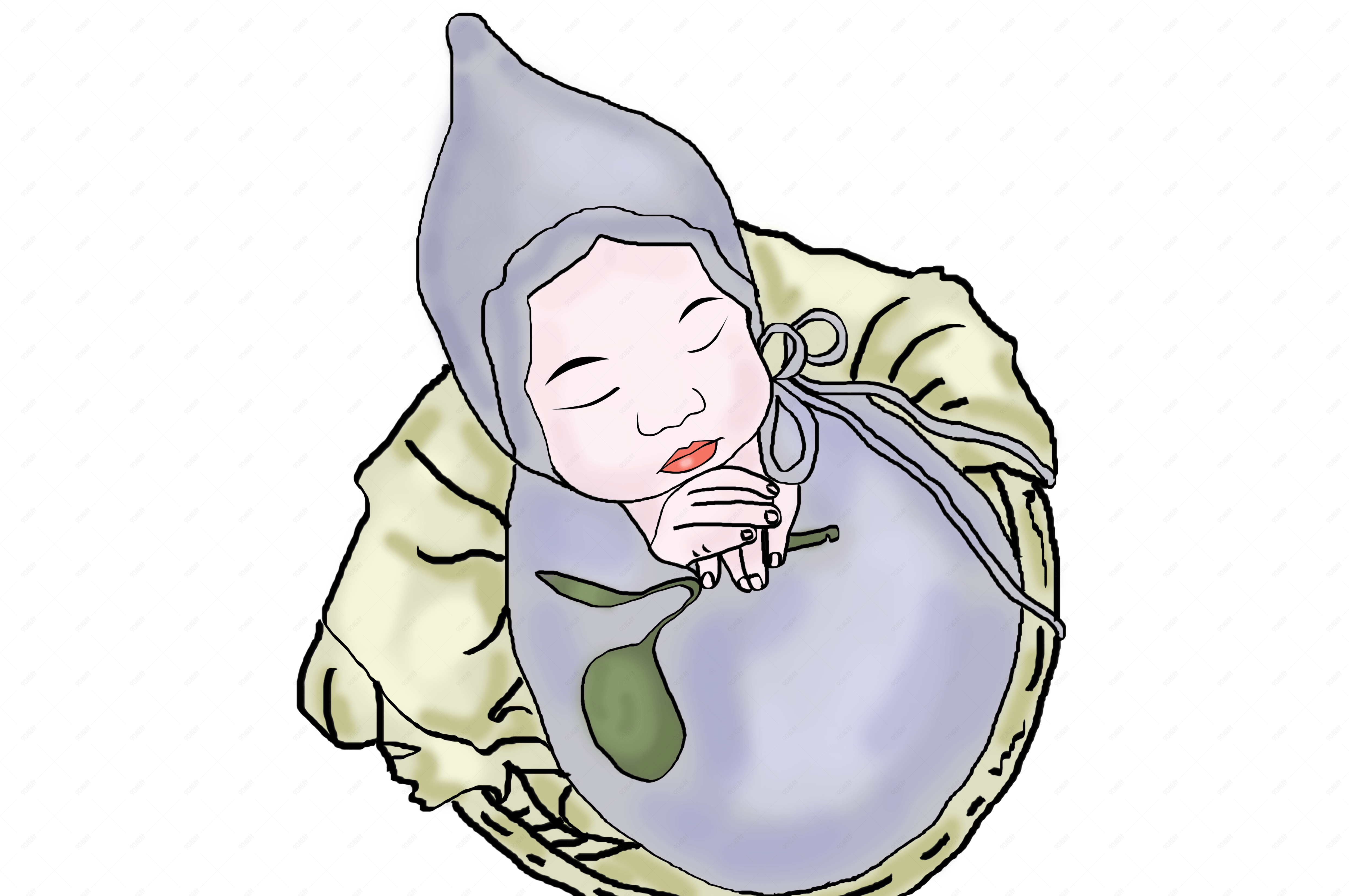 穿着暖和的小宝贝