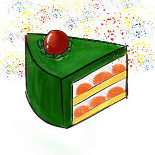 抹茶小蛋糕png元素