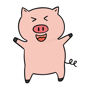 猪表情包发红包插画pngpsd2000*2000要过春节开心的猪猪pngpsd2000*