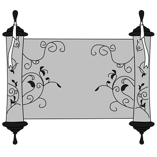 中国风卷轴手绘插画