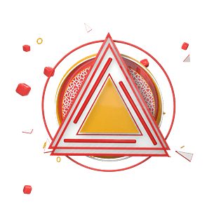 红色三角形圆形c4dpngpsd2000*2000c4d立体装饰舞台背景合集pngpsd