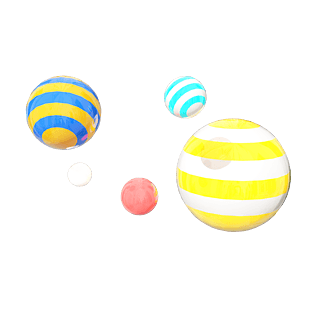 彩球pngpsd2000*2000卡通浮球渐变装饰电商大气漂浮背景pngpsd2000*