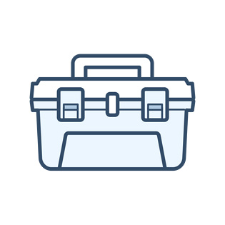 五金工具箱扁平图标