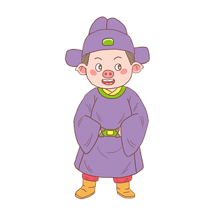 猪年2019年卡通手绘古代官员