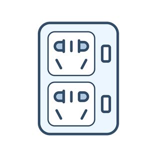 五金插座扁平图标